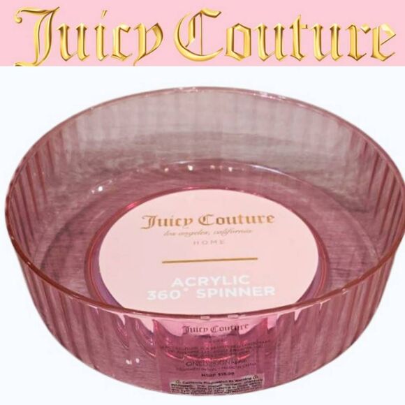 Juicy Couture Home Pink Acrylic 360° Spinner - Picture 1 of 8